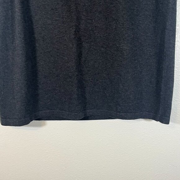 J. Jill Knit Cotton Silk Blend Dark Gray Pull On Elastic Waist Maxi Skirt Small‎ - Picture 2 of 7
